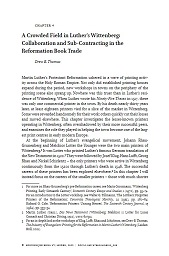 First page of A Crowded Field in Luther's Wittenberg: Collaboration and Sub-Contracting in the Reformation Book Trade