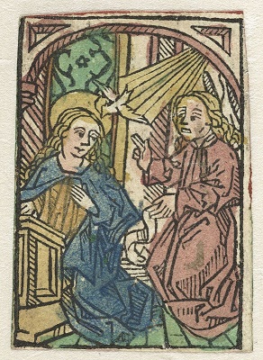 Woodcut of the Annunciation