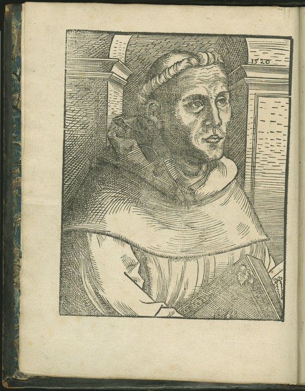 Woodcut portrait of Martin Luther
